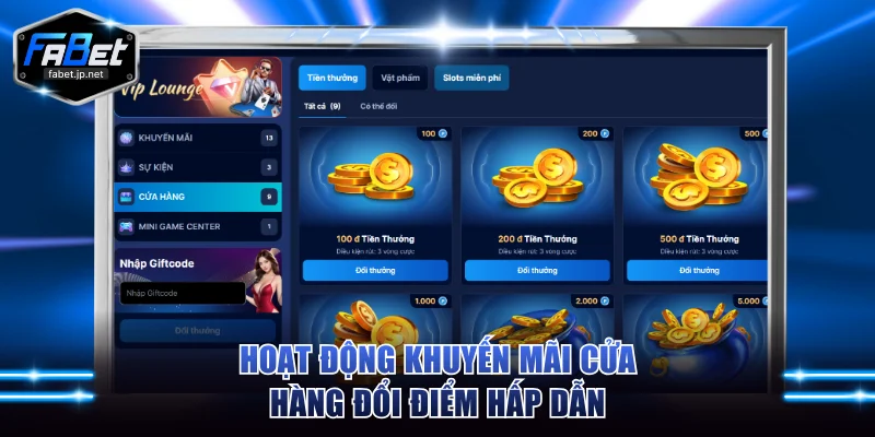 Hoạt động khuyến mãi cửa hàng đổi điểm hấp dẫn